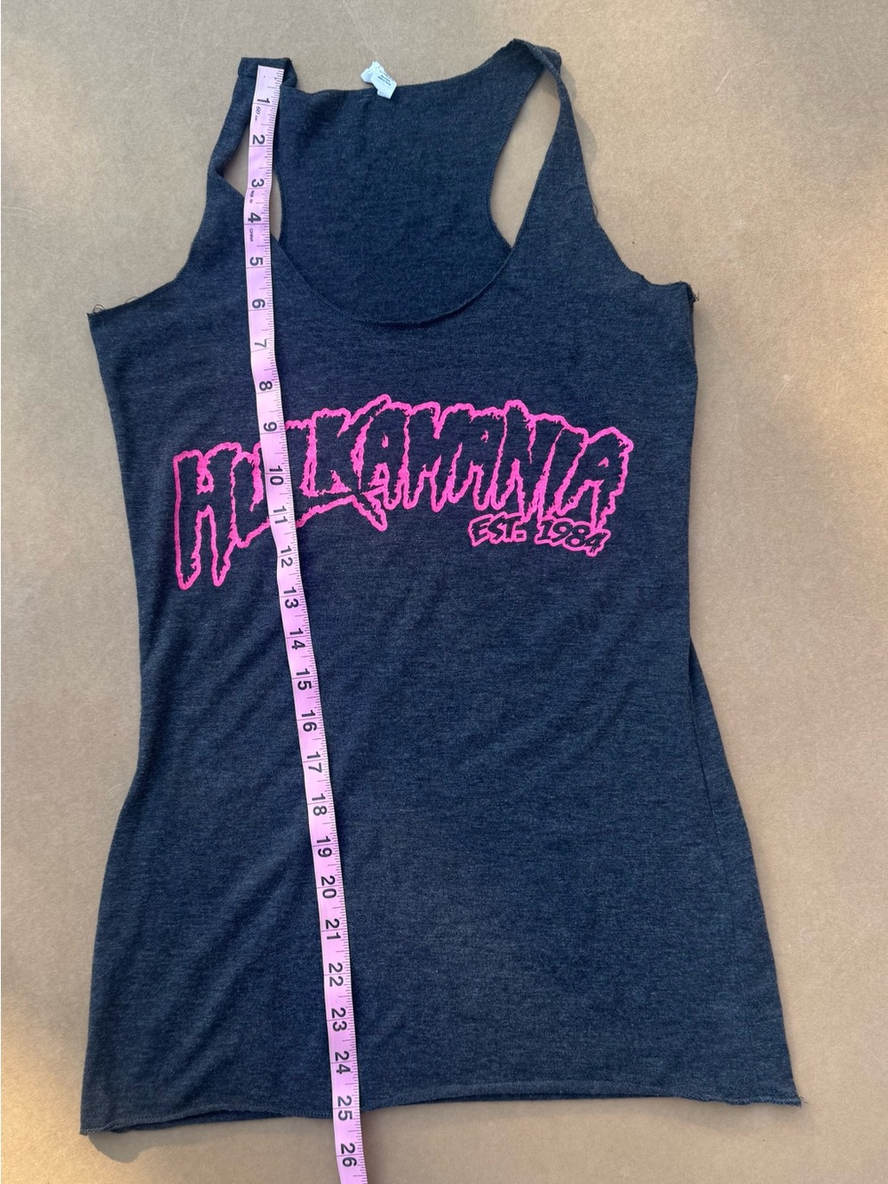 Hulkamania Graphic Tank Top Women’s Medium Racerback Workout Gym Shirt - Picture 3 of 8
